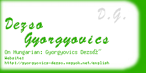 dezso gyorgyovics business card